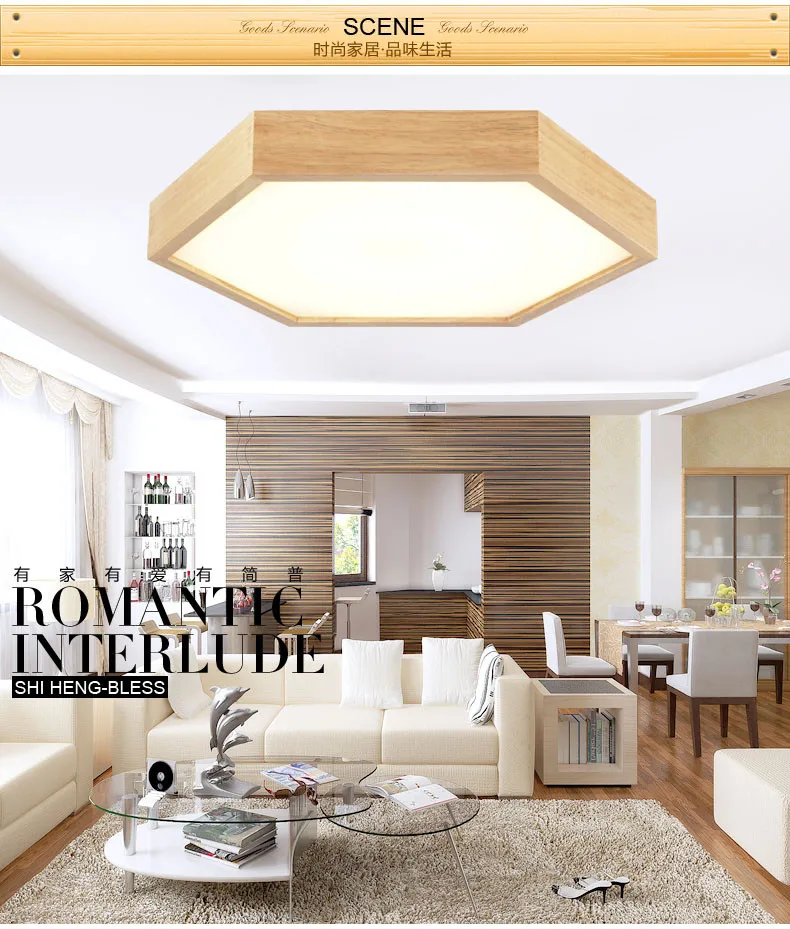 Hexagon Ceiling Lights / Hexagonal Led Pendant Light Modern hexagon