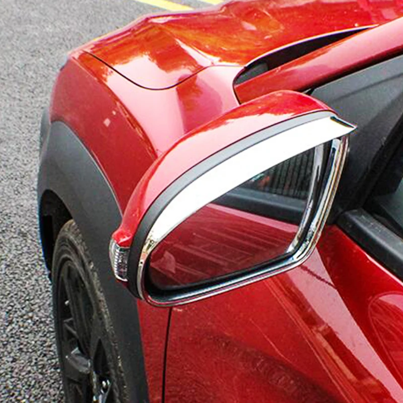 

ABS Chrome For Hyundai Kona Encino 2018 2019 Accessories car styling Car rearview mirror block rain eyebrow Cover Trim