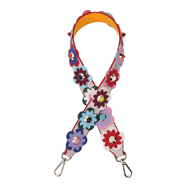 

Strapper You Leather Flower Bag Strap Belt Shoulder Bag Accessories Belts Long Handbag Band Replacement Strap for Handbag 164