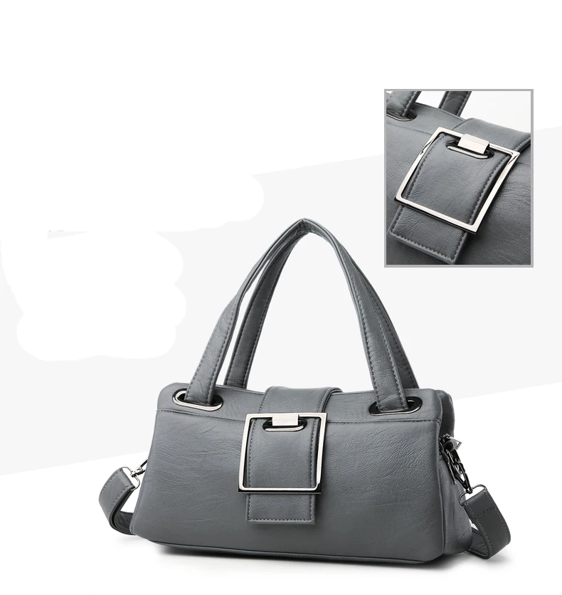 Ретро Модная Портативная Женская однотонная сумка на плечо простая и элегантная сумочка женская