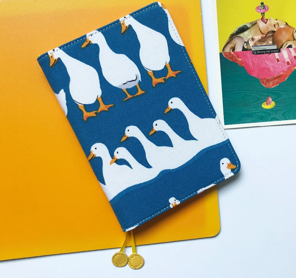 

Happy Duck Lovely Design A6 DIY Agenda Cover Supplies 1 Piece Free Shipping Cool Hobonichi Fashion Softcover Gift