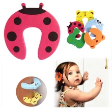 5 шт./компл. мультфильм животных случайный цвет для маленьких детей Защитный защитный пенопластовый Ограничитель для двери