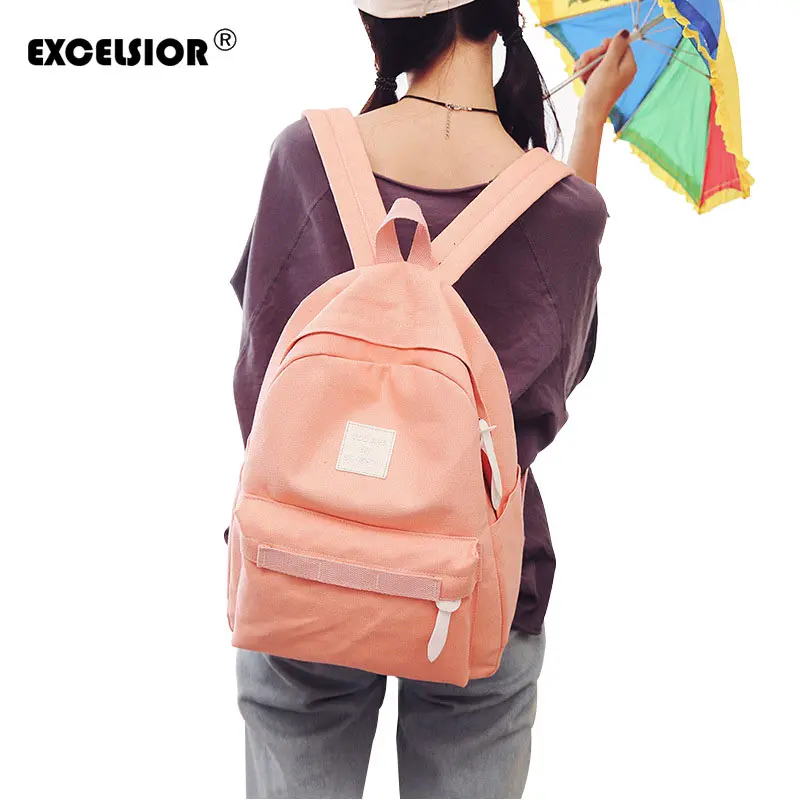 EXCELSIOR Backpack schoolbag women school backpack bags Canvas backpack teenage backpacks for girls feminine bagpack mochila