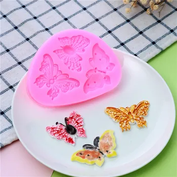 

1Pcs Sugarcraft Butterfly Silicone molds fondant mold cake decorating tools chocolate moulds wedding decoration mould