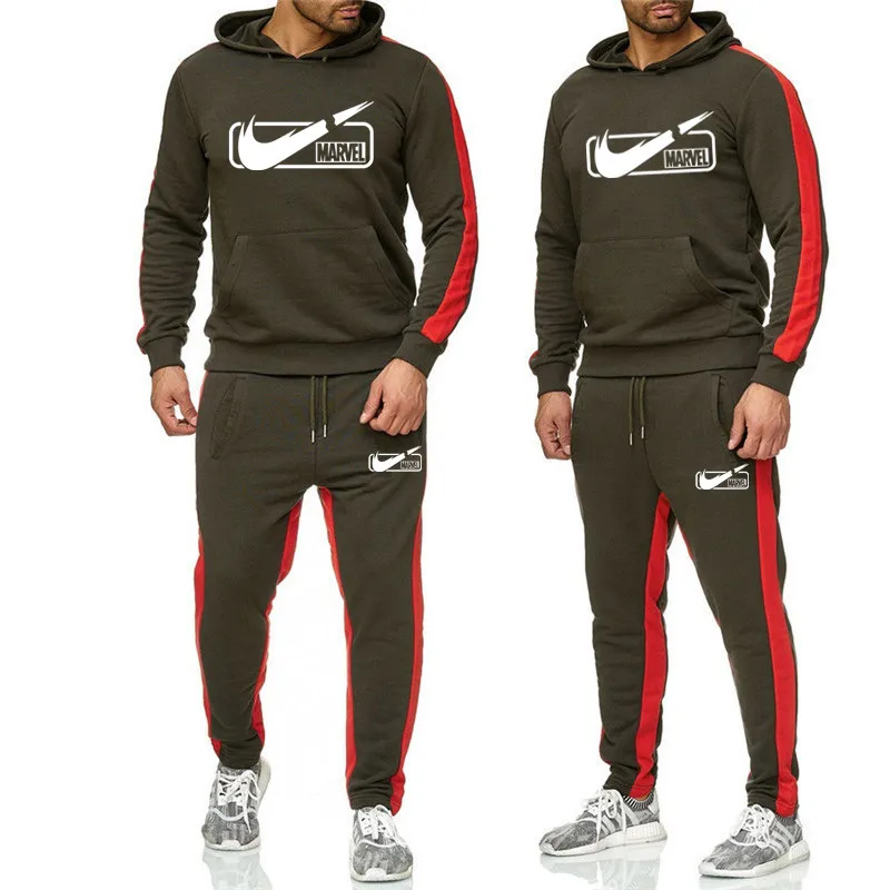 

Tracksuit For Men 2 Pieces Set New Fashion Jacket Sportswear Men Tracksuit Hoodie Spring Autumn Men Brand Clothes Hoodies+Pants