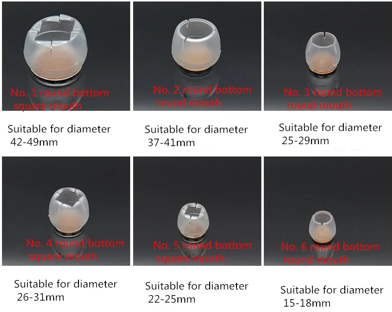 8 шт. круглые силиконовые колпачки на ножки стула крышка носки нескользящие износостойкие мебель стол ноги колодки деревянные защита для