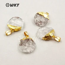 WT-P1230 Модные ювелирные изделия Co гайка кристалл кулон высококачественные фрукты кристалл кварц с Золотой гальванической женский подарок