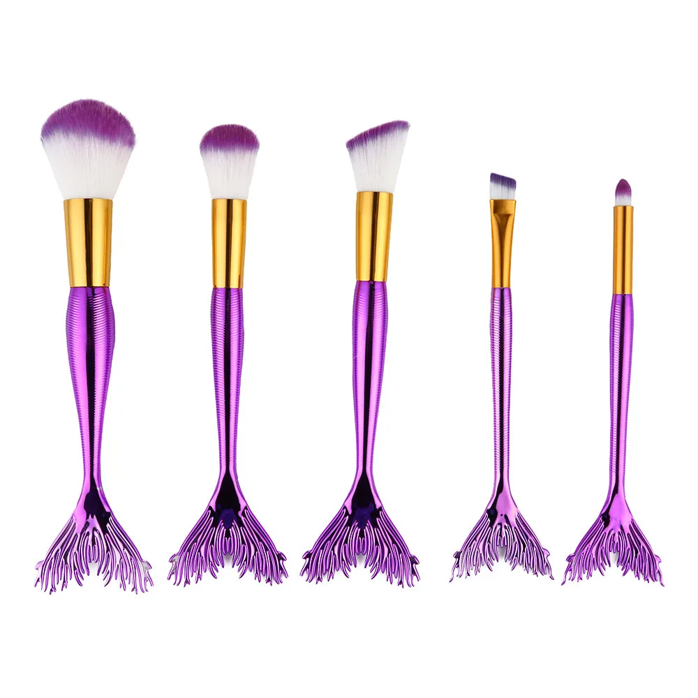 Make Up Brushes 5PCS Professional Makeup Brushes Set Foundation Eyeshadow Lip Blush Make Up Brush Kits Tool L58