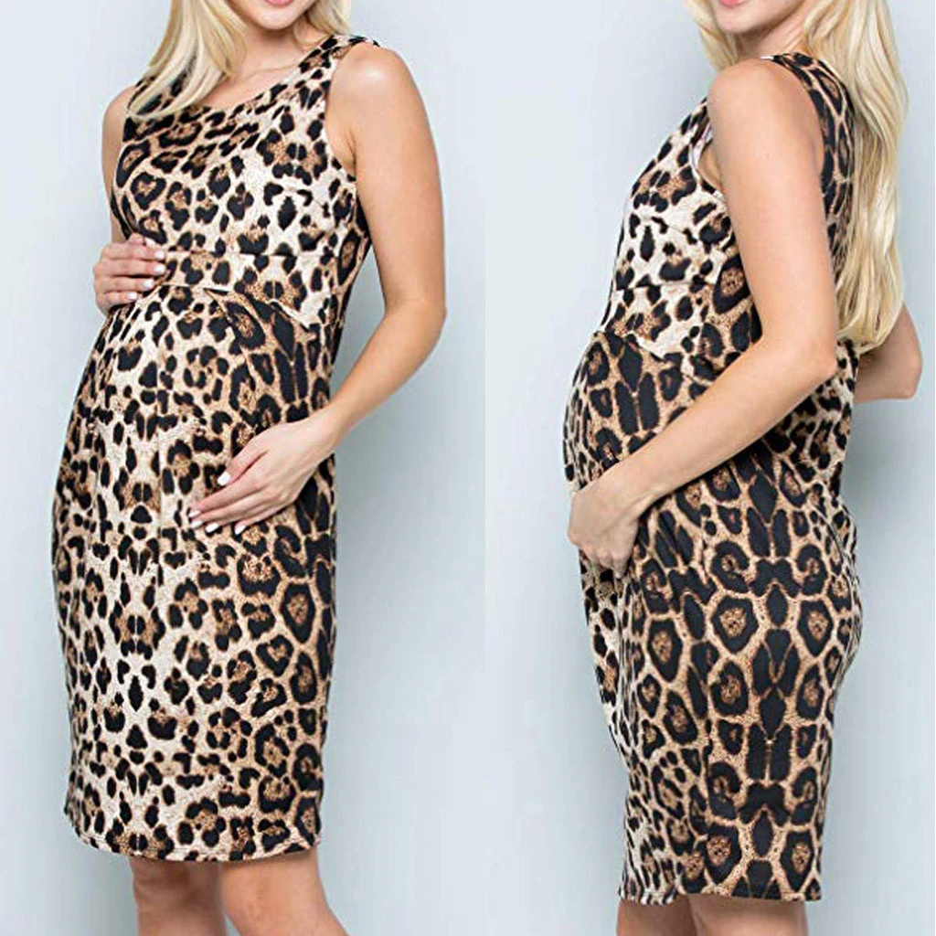 leopard print nursing dress