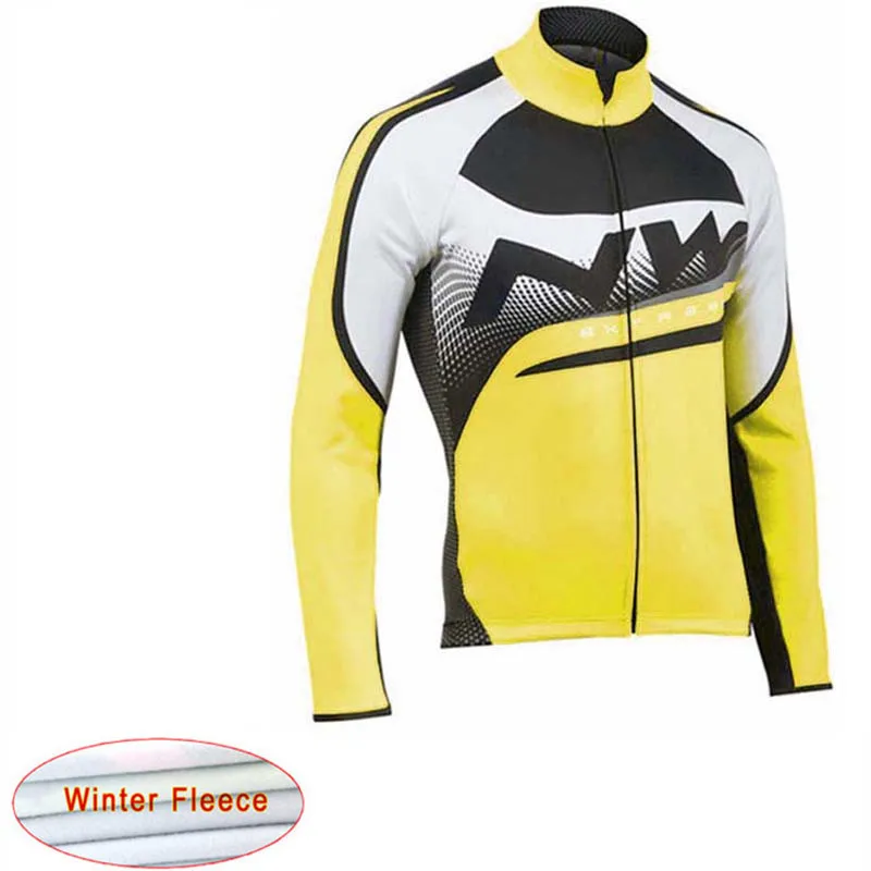 NW новая зимняя теплая флисовая велосипедная футболка с длинными рукавами, сохраняющая тепло, гоночная Мужская одежда для велосепидистов Maillot Ropa Ciclismo Hombre C28 - Цвет: 3