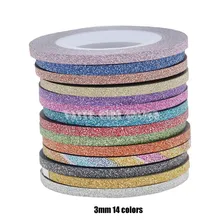 1 рулон многоцветный 3 размера Блестящий Матовый хорошая текстура дизайн ногтей стрипинг линия клейкая лента металлическая нить наклейки стикер