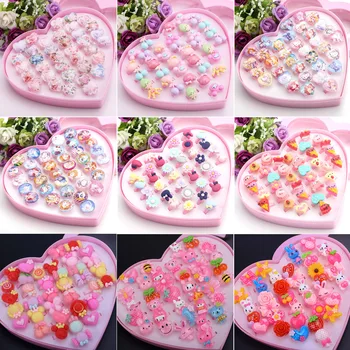 

Wholesale Jewelry 2017 New Arrival 36pcs Lovely Mix Resin Cartoon Snow Queen Girls Princess Children/Kids Rings With Display Box