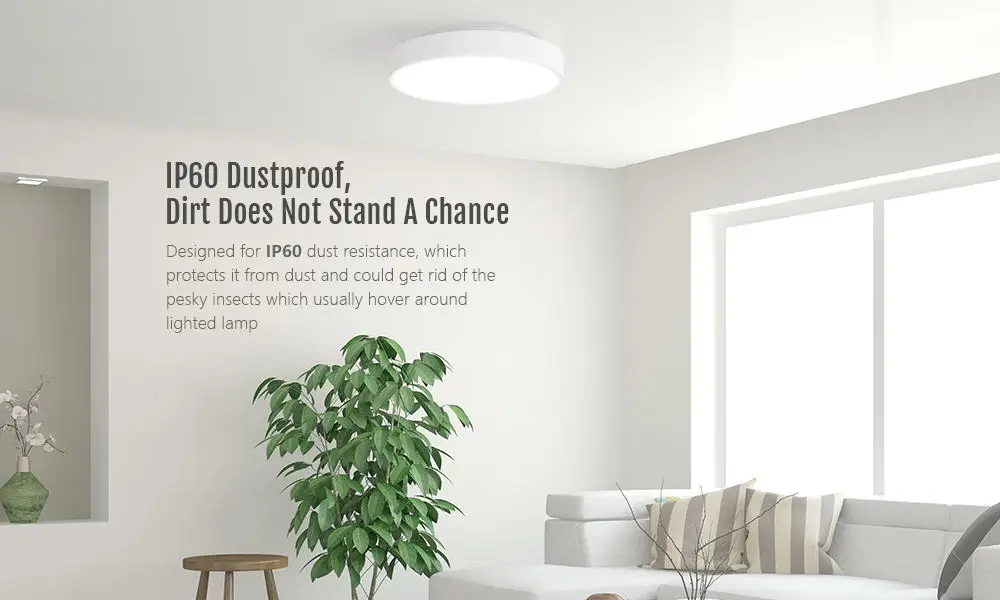 Yeelight YLXD01YL Intelligent LED Ceiling Lamp Dust Resistance Wireless Dimming Support Google Home 320 28W AC 220V