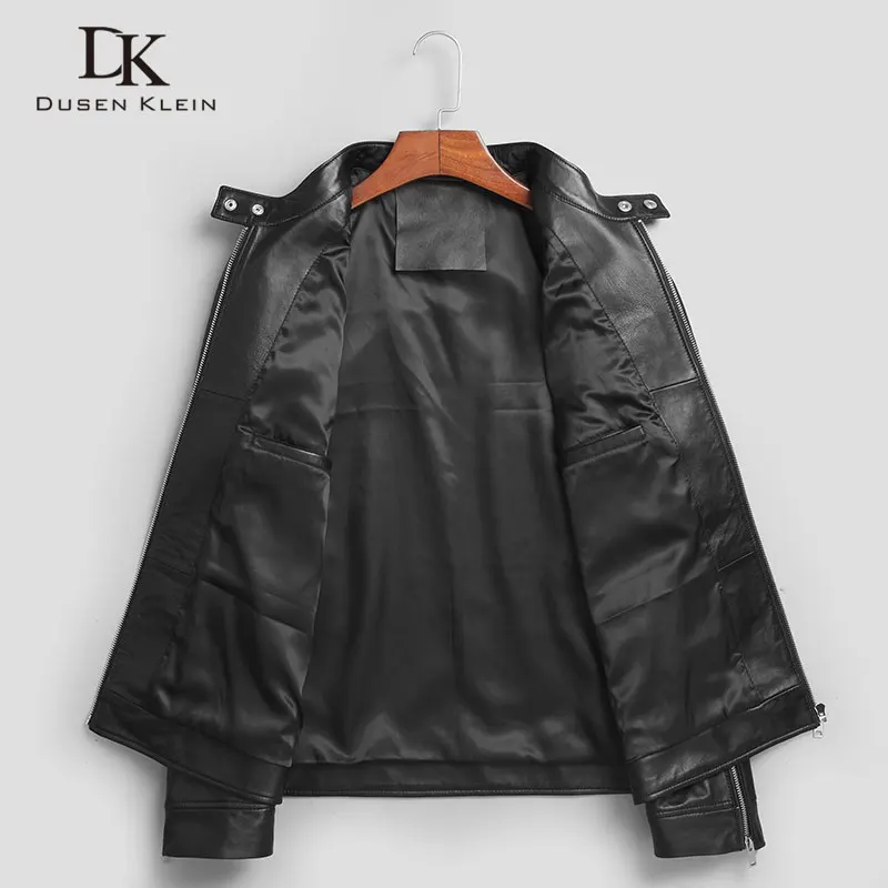 Мужская осенняя куртка из натуральной кожи Dusen Klein роскошная Брендовая верхняя