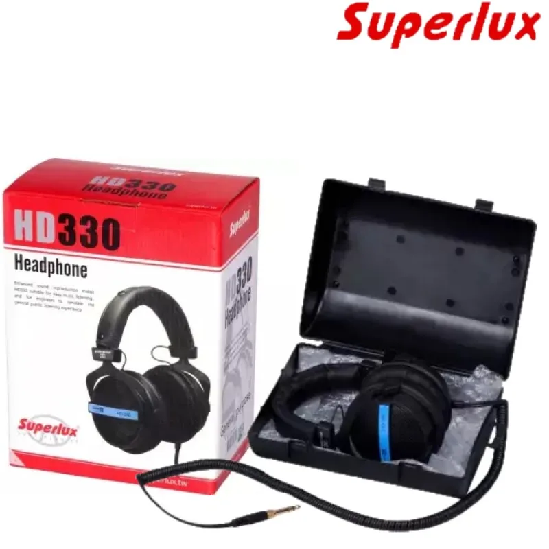 Superlux HD-330 полуоткрытые динамические аудиофиловые наушники и наушники для мониторинга и музыкальных развлечений DJ гарнитура - Цвет: witn retail box