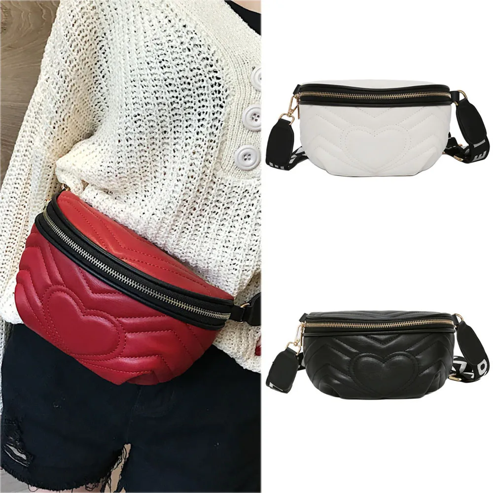 2019 جديد أزياء المرأة الحب Crossbody حقيبة كتف جيب حقيبة أزياء البرية حقيبة صدر للرجال الخصر حزمة حزام الهاتف تشغيل أكياس