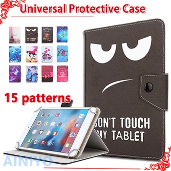 

Universal case for protectivefor Prestigio Grace 3257 4G 7 Inch Tablet Printed PU Leather Case cover + free 3 gifts