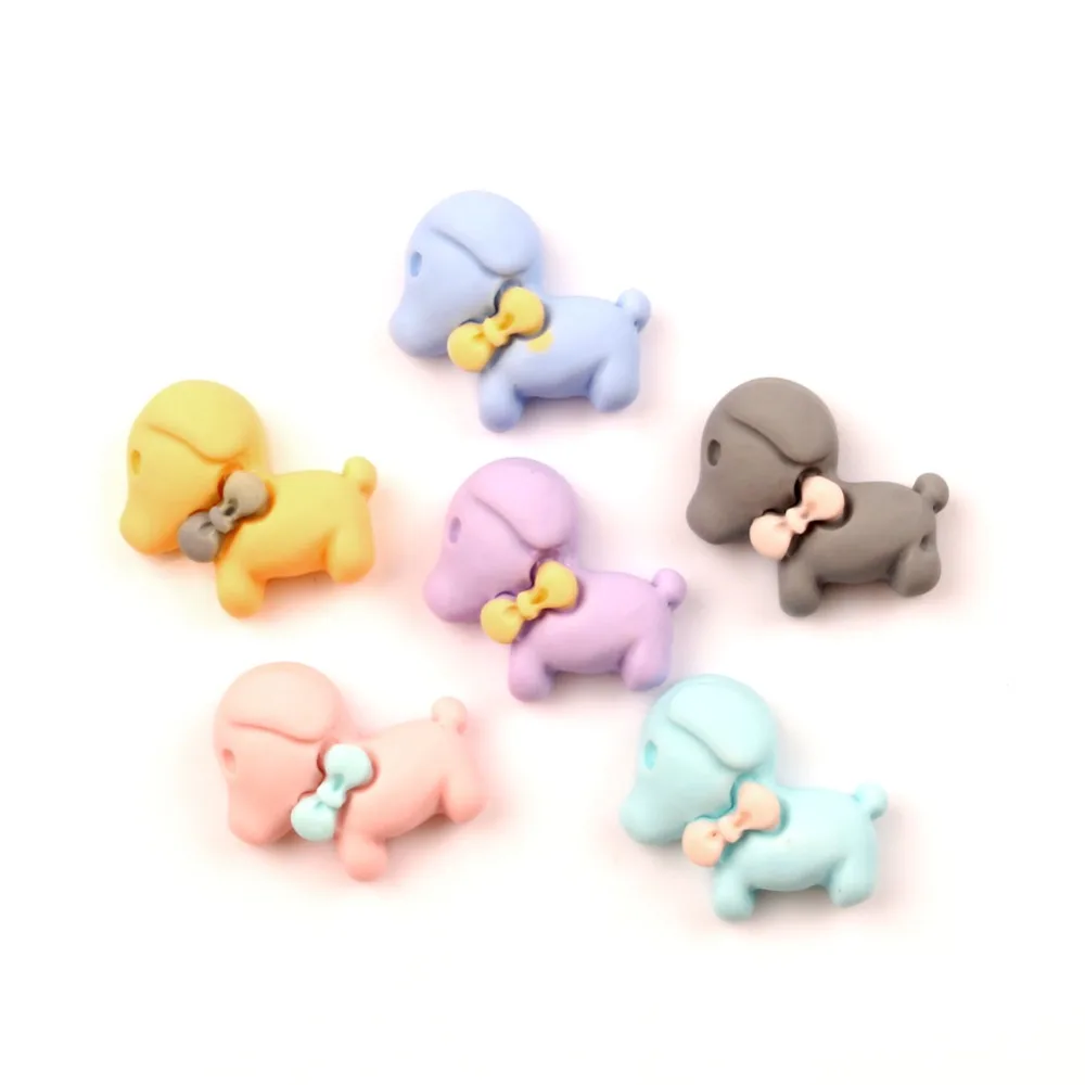 30Pcs 23x15mm Mixed Resin Dog Cabochon Flatback Decoration Crafts Embellishments For Scrapbooking Diy Accessories