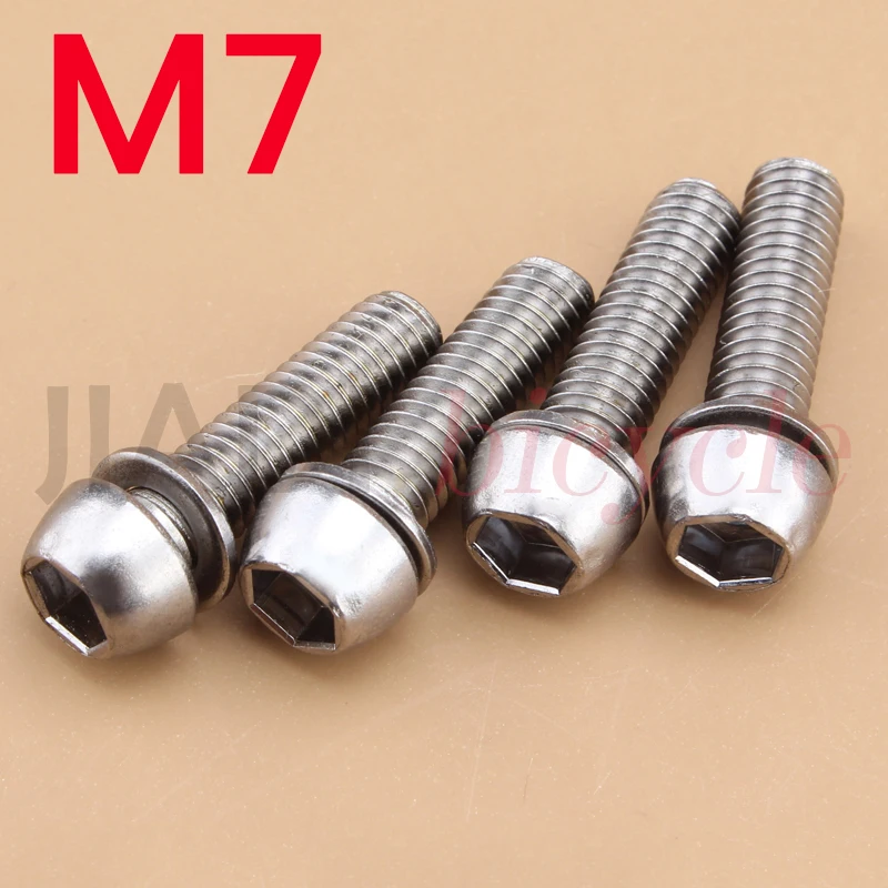 MUQZI 4PCS Bike Locked Screws Bolts Cycling M7 Bicycle Derailleur