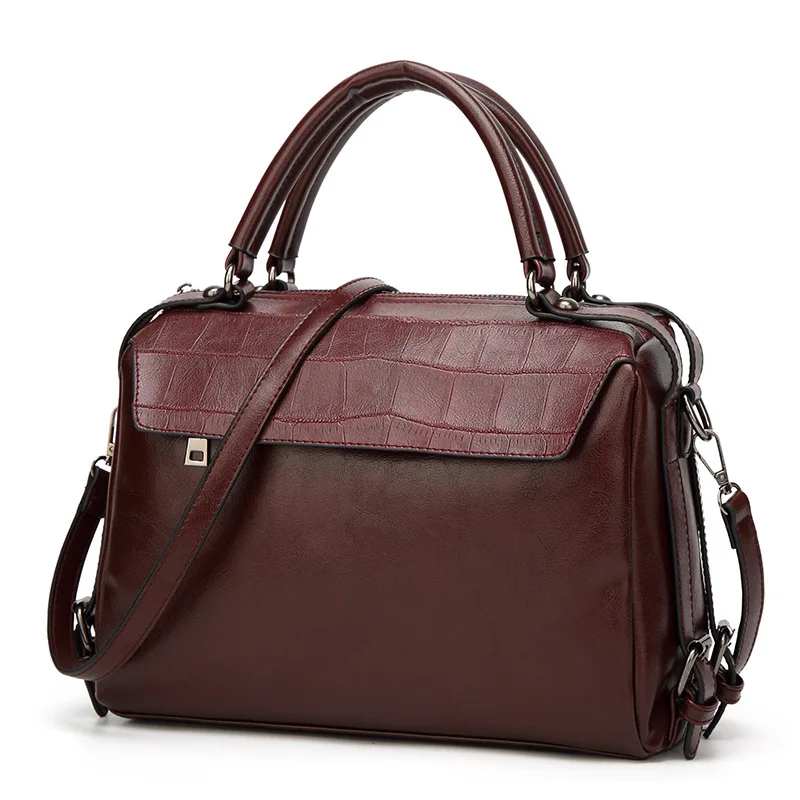 

2018 Fashion Women PU Leather Brown/Wine Red/Coffee/Black Shoulder&Handbags with Flap Pocket Pillow Shape Lady Bag