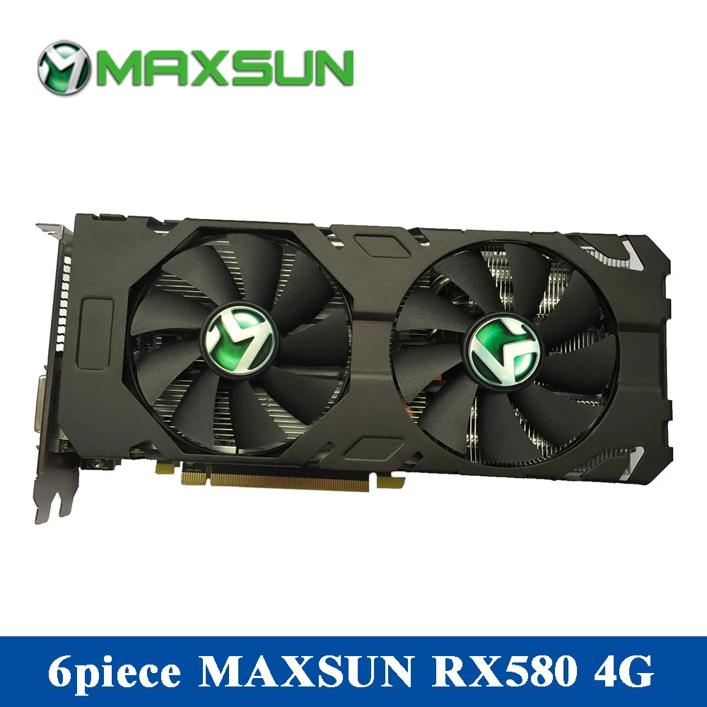 6piece MAXSUN RX580 4G Graphics Cards Packaged for sale 256bit 7008MHz GDDR5 2304units 1257-1340MHz 14nm video Mining | Компьютеры и