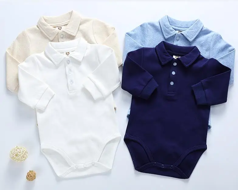 Детский комбинезон, Комбинезоны для младенцев, детская одежда, одежда с длинными рукавами для новорожденных мальчиков и девочек, пижамы, Детская одежда - Цвет: 1 pc beige melange