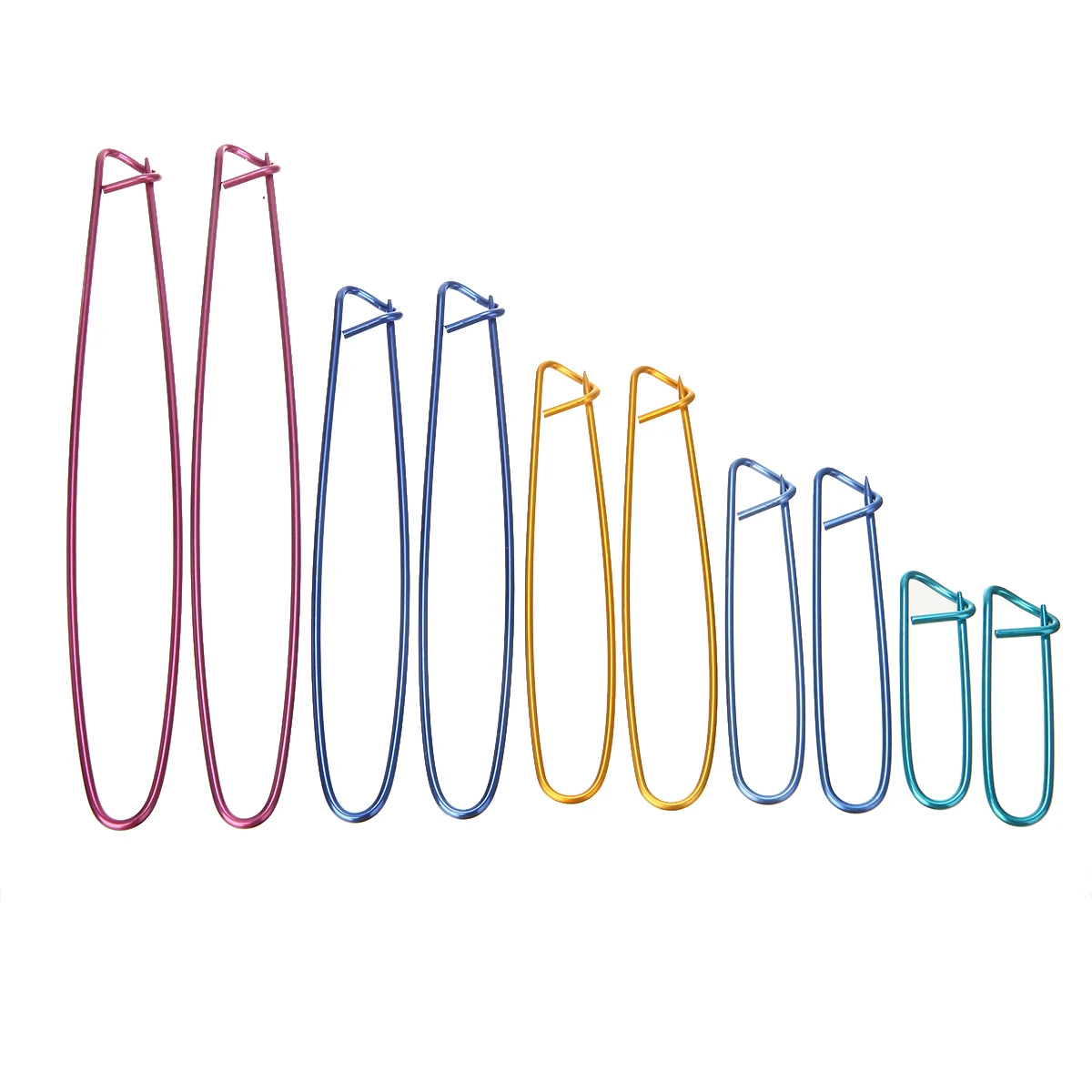 10pcs 5 Sizes Aluminum Stitch Holders Crochet Knitting Needles Widget Hook for Making Sweater Scarf 65/90/120/150/200mm