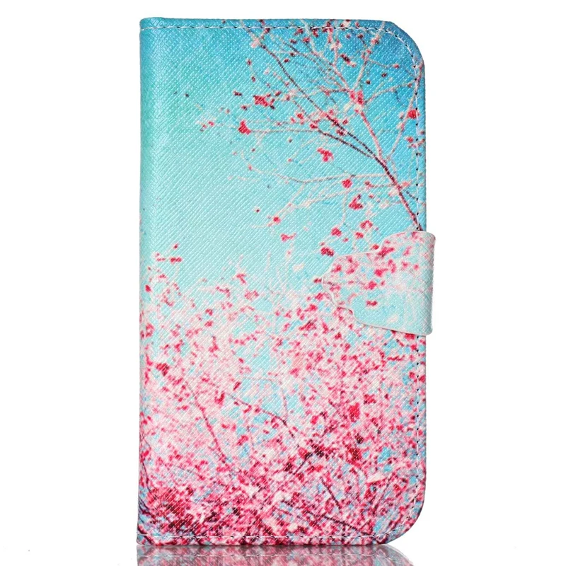 Colorful Pattern Cherry blossoms Card Slot Wallet PU Leather Stand Flip Case Cover for Samsung Galaxy S4 I9500 |
