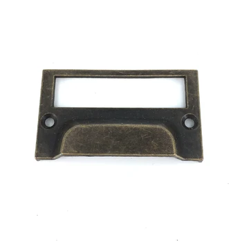 

10x File Name Card Cabinet Label Holder Antique Bronze Drawer Pull Frame Furniture Hardware