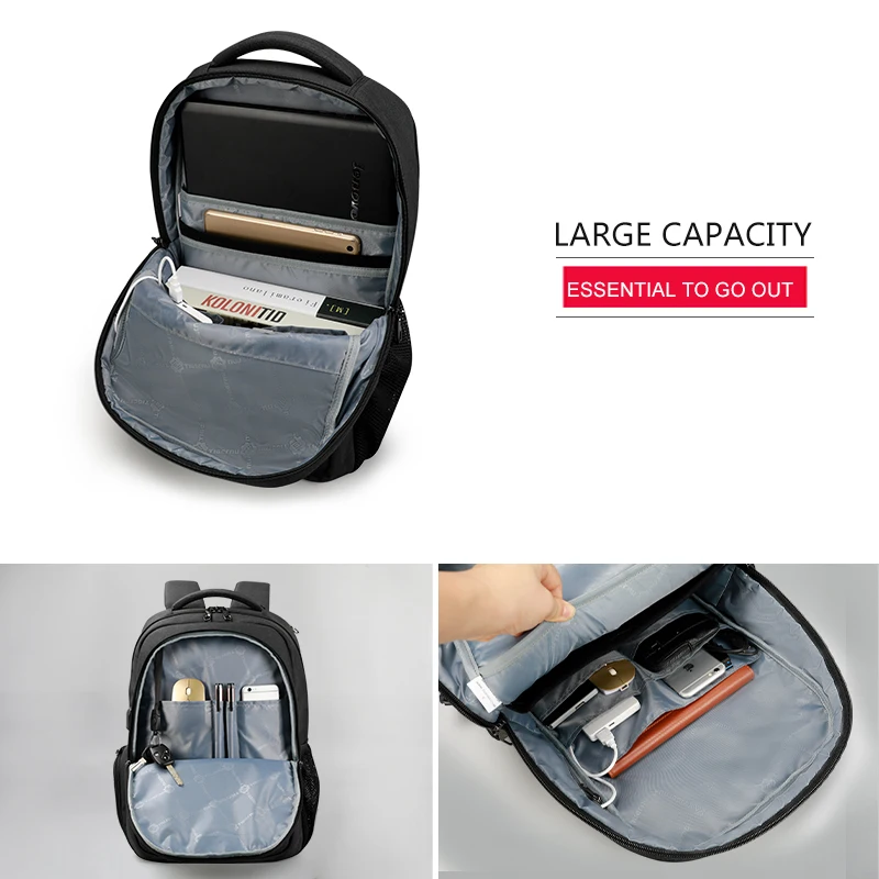 Tigernu USB للماء مكافحة سرقة الظهر للرجال 15.6 بوصة محمول الذكور حقيبة ظهر للسفر المدرسة حقائب Mochila