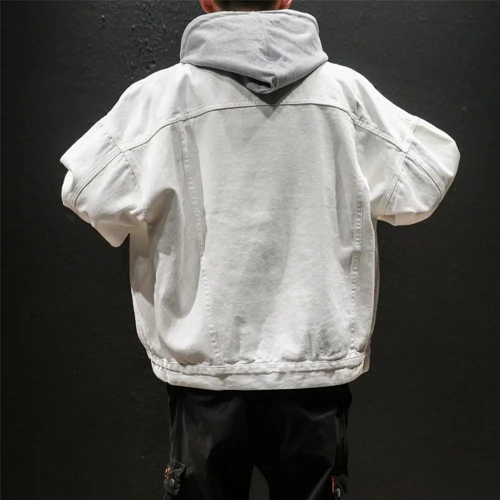 2019 New Men's Denim Streetwear Bomber Slim Fit Jacket Youth High Quality Cowboy Coats Black/red/white/green Windbreaker S-2XL