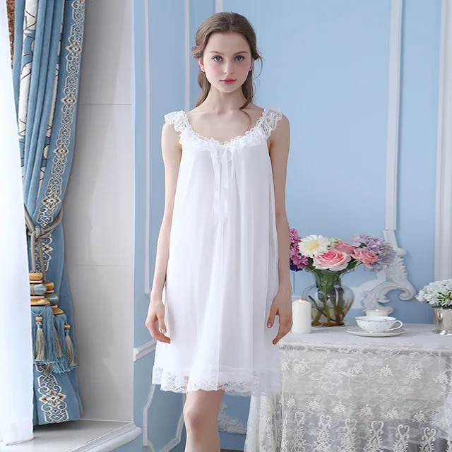 Tinyear 2017 New Sexy Princess Nightgown Summer Lace V Neck Mini ...