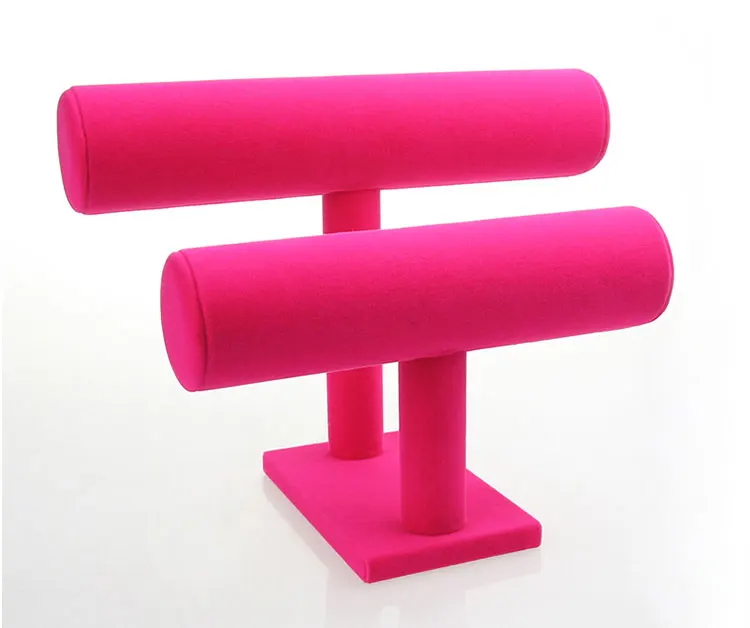  Top Luxury Black/Gray/Pink Velvet jewellery display stands Jewelry Display Shelf Bracelet Display S