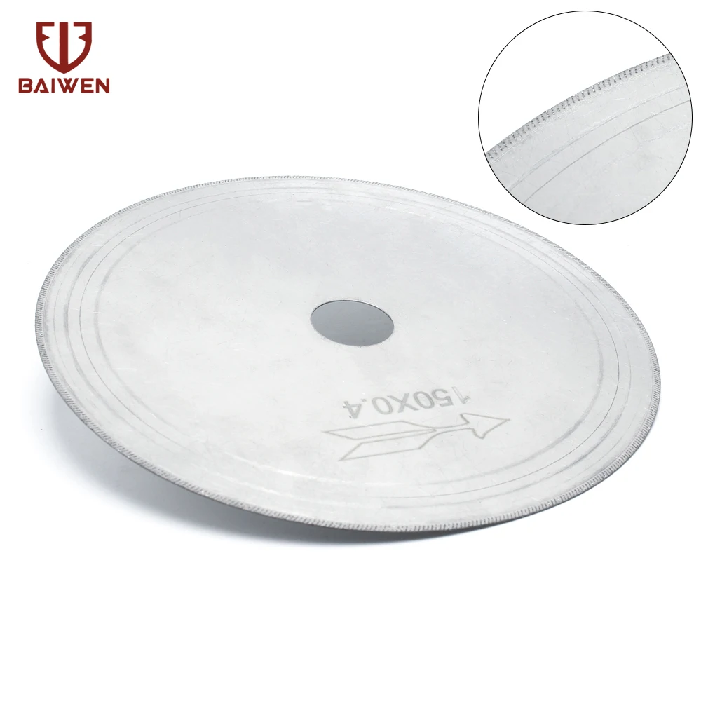 

150MM Diamond Lapidary Saws Trim Blade Super Thin Edge Wet Cutting Disc Jewellery Tools For Glass Stone or rock Aperture 20mm