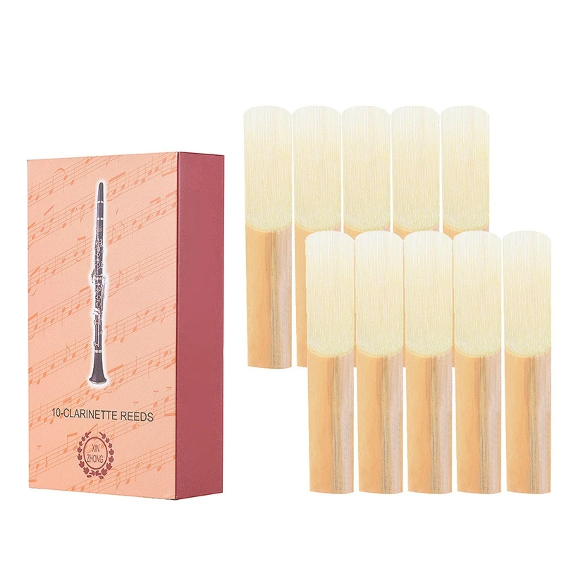 

Box Of 10pcs B Clarinet Reeds Traditional Reeds Strength 2.5 #8