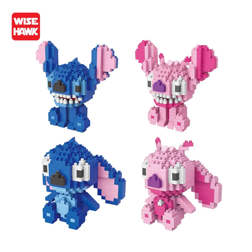 

Full set 4 pcs Building Blocks Stitch Anime Cartoon Nanoblocks Mini Bricks Toys&Hobbies Model Building Educational Toys For Kids