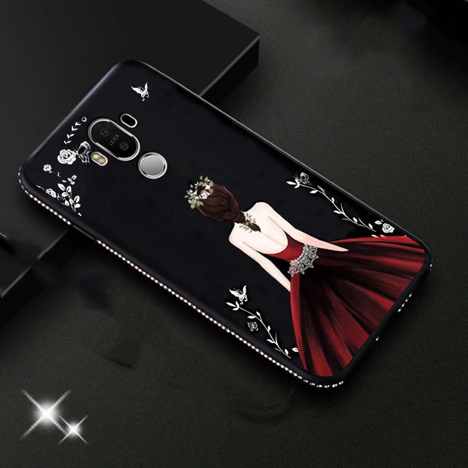 Свадебное платье Алмазный блестящий чехол для Huawei Mate 9 Pro Чехол Блестящий P20 Lite Honor