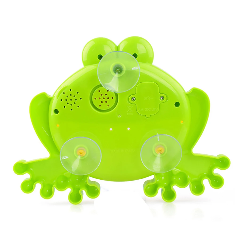 Baby Bath Bubble Machine Big Frogs Automatic Bubble Maker Blower Music Bathtub Soap Toy for Kids