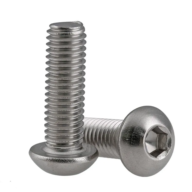 

5PCS ISO7380 M5 M6 M8 Bolt A2-70 Button Head Socket Screw Bolt SUS304 Stainless Steel Mushroom Head Screws