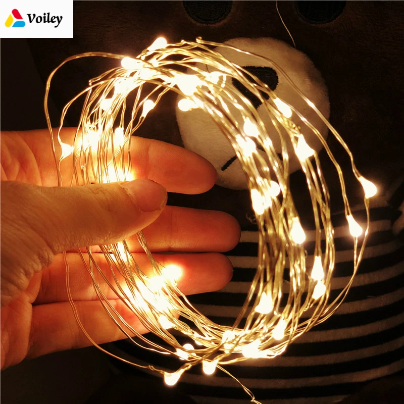 

New Year 2019 Christmas Decoration 10M 100LED Garland Copper Wire Corker String Fairy Lights Weeding Decoration Party Supplies,B