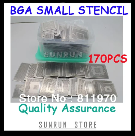 Buy Free Shipping,New Direct Heating BGA Stencils Set Notebook Dedicated 170 pcs BGA Stencil BGA Reballing Stencil Kit