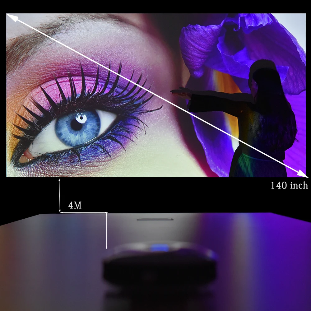 Портативный домашний кинотеатр TouYinger G4 Android DLP 2D в 3D проектор Wi Fi для телефона Full HD