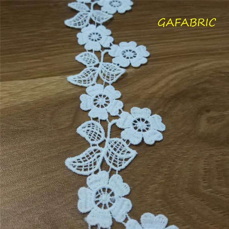 

Wholesale 140yards Guipure Lace 5.5cm white polyester embroidery lace french lace ribbon fabric diy trims sewing Accessories#