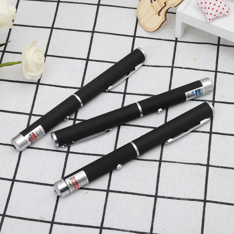 

650nm Powerful Red Purple Green Laser Pointer Pen Visible Beam Light Adjustable Burning Match 5mW Lazer With 2 x AAA Battery