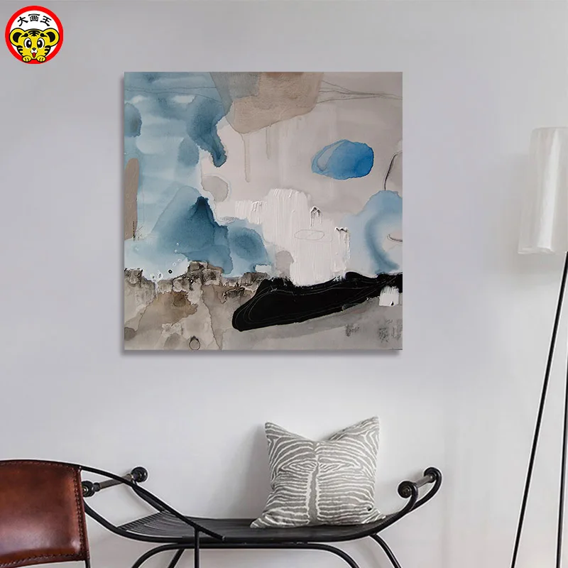 

painting by numbers art paint by number DIY digital painting new Chinese simple abstract oil painting triple space living room