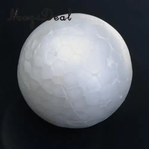 MagiDeal 10 x 6cm White Modelling Craft Polystyrene Foam Ball Sphere  Modelling Polystyrene Styrofoam Foam Ball For Supplies
