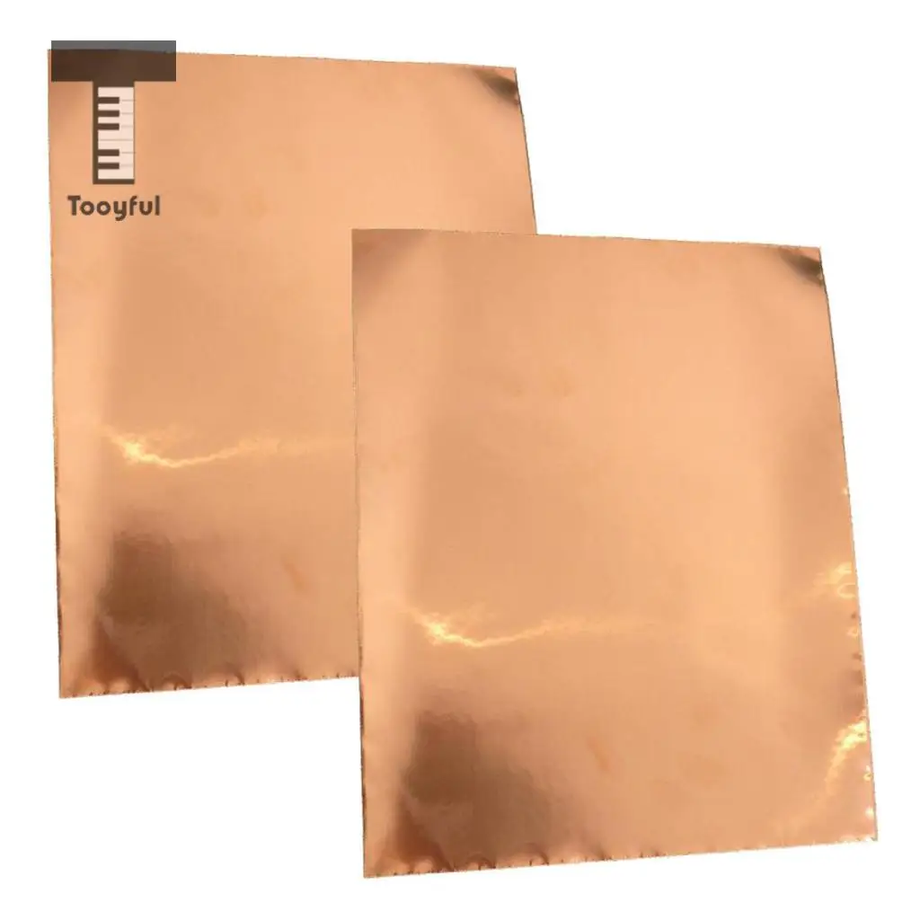 Guitar Copper Foil Tape Electric Guitar Copper Foil Tape Self Adhesive EMI Shielding 30cm*20cm 2 Sheet Pack