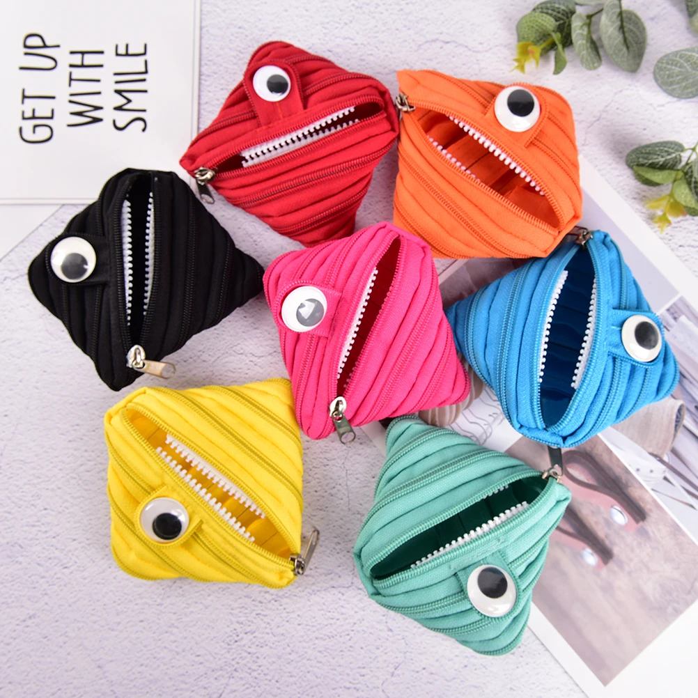 One-eyed Monster Zipper Bag Purse Coin Fashion Cute Mini Headset Accept Card Holder Wallet Key Bag