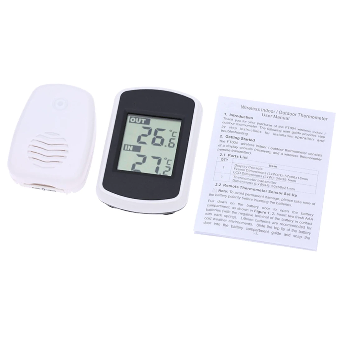

Wireless LCD Digital Hygrometer Thermometer Humidity Sensor Screen Indoor Outdoor Weather Station Temperature Detector