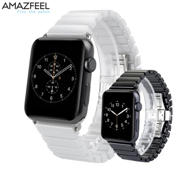 

AMAZFEEL Ceramics Watch Bracelet For Apple Watch Band 42mm 38mm iwatch 1 2 3 Accessories For Apple Watch Strap Watchband
